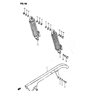 CHAIN CAGE-REAR SHOCK ASSOABER