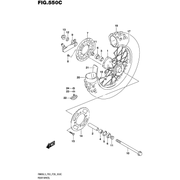 REAR WHEEL (RM85LL5 P28)