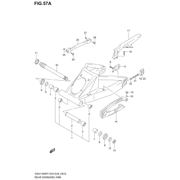 REAR SWINGING ARM (MODEL K3)