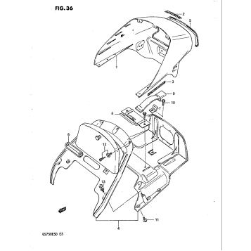 SEAT TAIL COVER (GS750ESD)