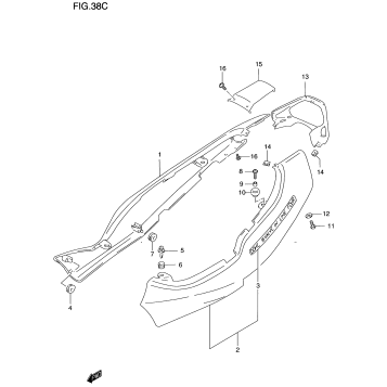 FRAME COVER (GSF1200SX)