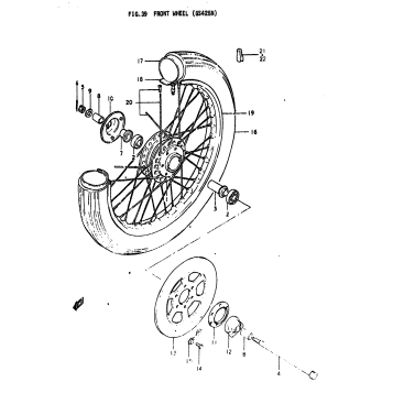 FRONT WHEEL (GS425N)