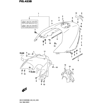 FUEL TANK COVER (E33)