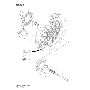 REAR WHEEL (MODEL K4)