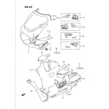 COWLING BODY PARTS (MODEL S M18)
