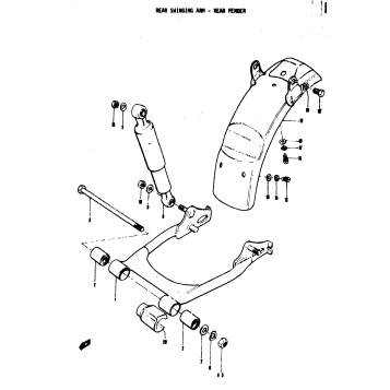 REAR SWINGING ARM - REAR FENDER