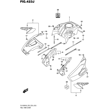 FUEL TANK COVER (DL1000XAL8 E33)