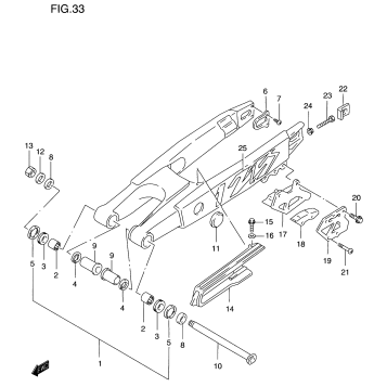 REAR SWINGING ARM (MODEL T)