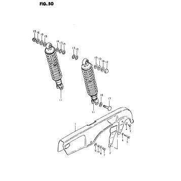 CHAIN CASE - REAR SHOCK ABSORBER
