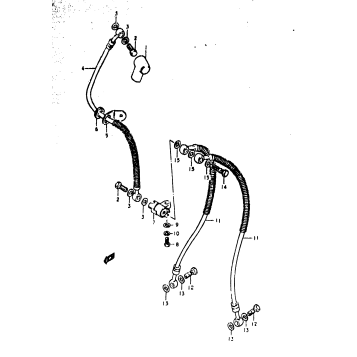 FRONT BRAKE HOSE (GS1000EC
