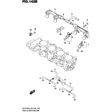 THROTTLE BODY HOSE/JOINT (GSX-R750L9 E28)