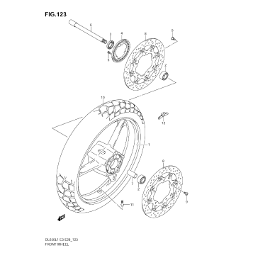 FRONT WHEEL (DL650A L1 E33)