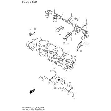 THROTTLE BODY HOSE/JOINT (GSX-R750M6 E28)