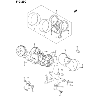SPEEDOMETER (GSF1200K2/K3)