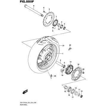 REAR WHEEL (GSX-S750AL8 E33)