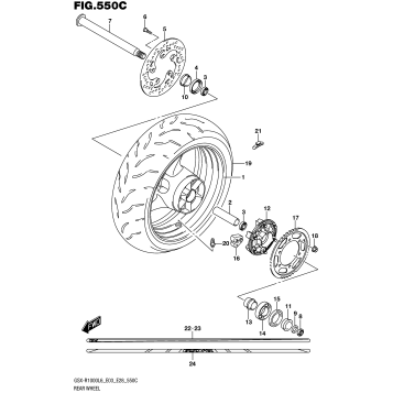 REAR WHEEL (GSX-R1000L6 E33)