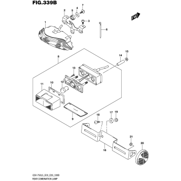 REAR COMBINATION LAMP (GSX-R750L5 E28)