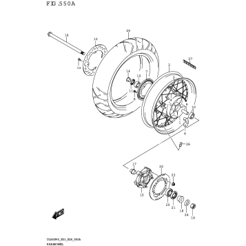 REAR WHEEL (DL650XA)