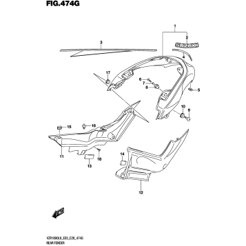 REAR FENDER (VZR1800BZL9 E33) (AV4)