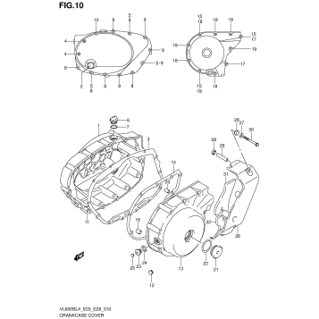 CRANKCASE COVER (VL800BL4 E03)