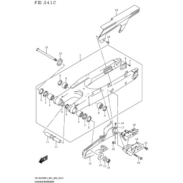REAR SWINGINGARM (DR-Z400SM)
