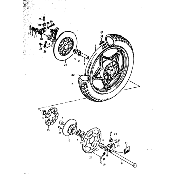 REAR WHEEL (GS1000EC
