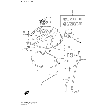 FUEL TANK (GSX-R600:(E03,E28))