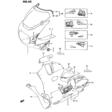 COWLING BODY PARTS (MODEL S M18)