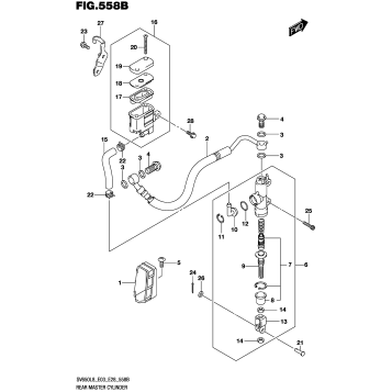 REAR MASTER CYLINDER (SV650L8 E33)