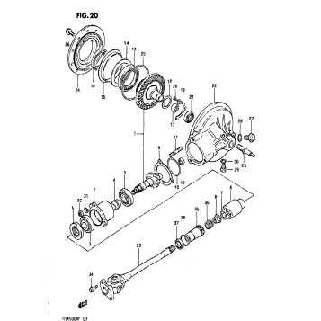 PROPELLER SHAFT-FINAL DRIVE GEAR