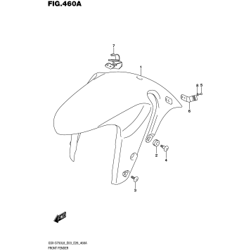 FRONT FENDER (GSX-S750L8 E03)