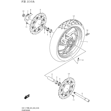FRONT WHEEL (GSX-S750,GSX-S750A)