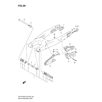 REAR SWINGING ARM (RM-Z450 K8/K9)