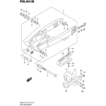 REAR SWINGINGARM (RM85L5 P28)