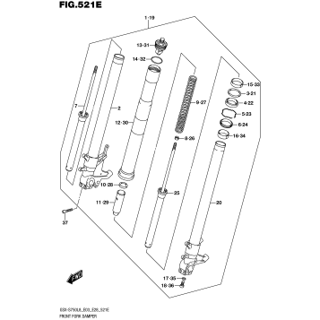FRONT FORK DAMPER (GSX-S750AL8 E28)
