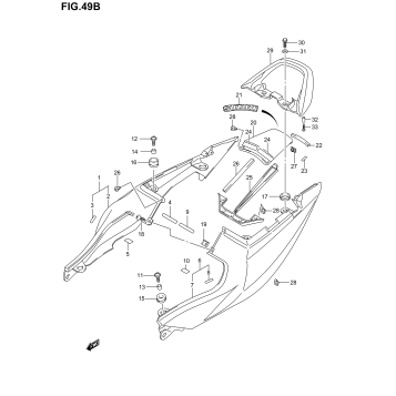 SEAT TAIL COVER (SV1000SK4)