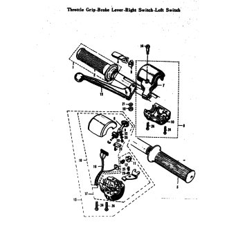 THROTTLE GRIP-BRAKE LEVER-RIGHT SWITCH-LEFT SWITCH