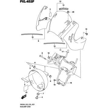 HEADLAMP COVER (SV650XAL9 E33)