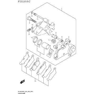 REAR CALIPER (DR-Z400SM3 E33)