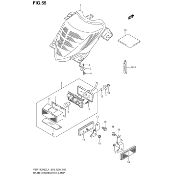 REAR COMBINATION LAMP (VZR1800BZL4 E28)