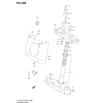 STEERING STEM (MODEL K1/K2/K3/K4)