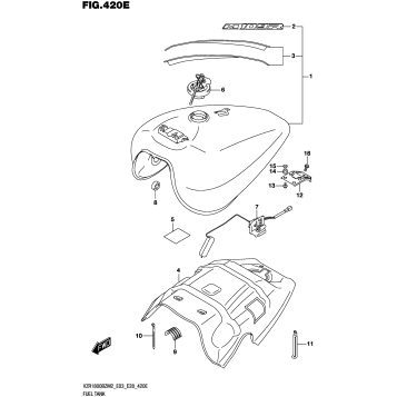 FUEL TANK (E33)(SEE NOTE 1) 420E