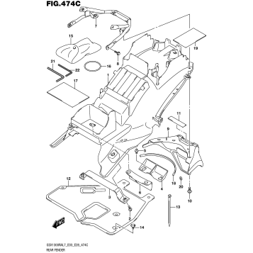 REAR FENDER (GSX1300RAL7 E33)