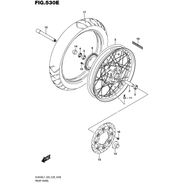 FRONT WHEEL (DL650XAL7 E28)