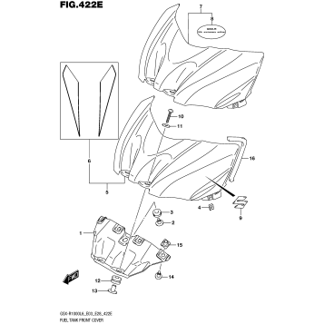 FUEL TANK FRONT COVER (GSX-R1000AL6 E33)