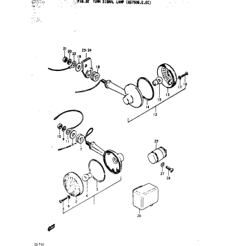TURN SIGNAL LAMP (GS750B