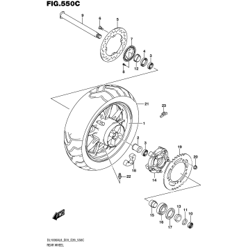 REAR WHEEL (DL1000AL8 E33)
