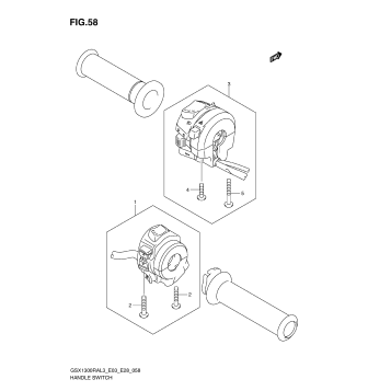 HANDLE SWITCH (GSX1300RAL3 E28)