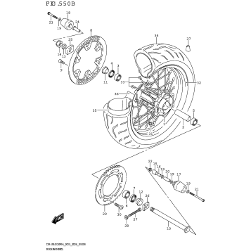 REAR WHEEL (DR-Z400SM)