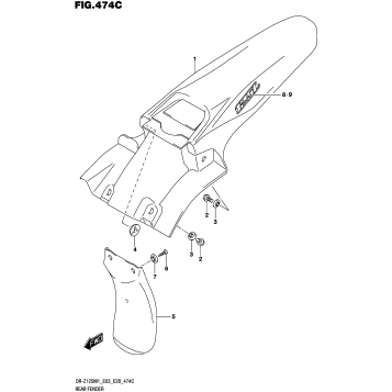 REAR FENDER (DR-Z125L)